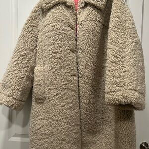 Kate Spade Cream Sherpa Coat